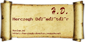 Herczegh Dömötör névjegykártya
